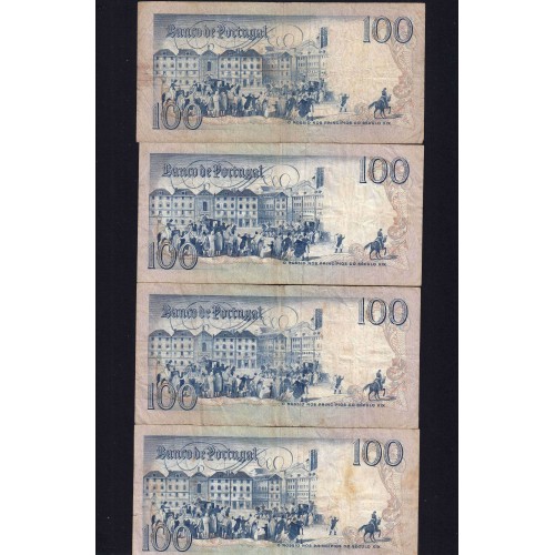 Lot 7 signatures 100 Escudos Bocage 01/31/1984, 100$00 One Hundred Escudos 01/31/1984 Plate:8 Banco de Portugal, (MC), Pick 178c