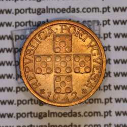 Portugal, bronze coin of 10 centavos 1942 Portuguese Republic, X centavos 1942 Bronze (XF/AU), World Coins Portugal KM 583