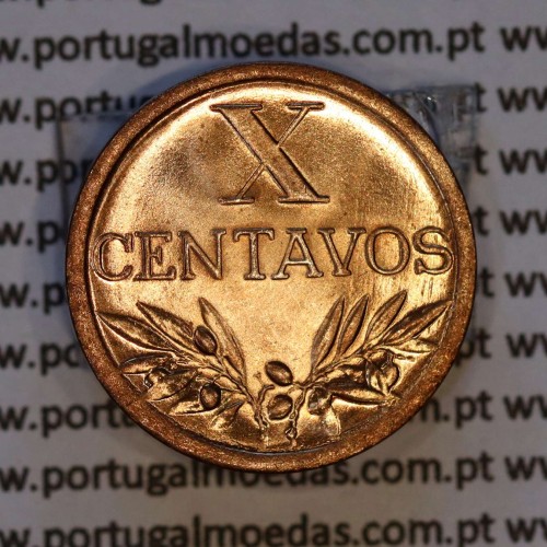 X centavos 1943 Bronze Republica Portuguesa, 10 centavos 1943 bronze, (Soberba), World Coins Portugal KM 583