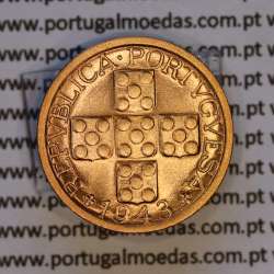 X centavos 1943 Bronze Republica Portuguesa, 10 centavos 1943 bronze, (Soberba), World Coins Portugal KM 583