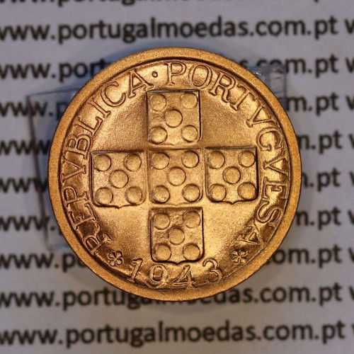 X centavos 1943 Bronze Republica Portuguesa, 10 centavos 1943 bronze, (Soberba), World Coins Portugal KM 583