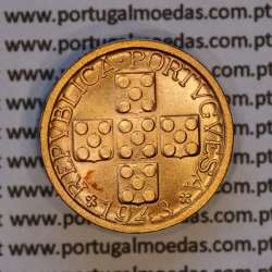 Portugal, bronze coin of 10 centavos 1943 Portuguese Republic, X centavos 1943 Bronze (UNC), World Coins Portugal KM 583