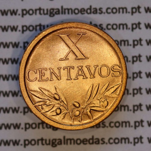 X centavos 1943 Bronze Republica Portuguesa, 10 centavos 1943 bronze, (Soberba), World Coins Portugal KM 583