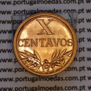 X centavos 1943 Bronze Republica Portuguesa, 10 centavos 1943 bronze, (Soberba), World Coins Portugal KM 583
