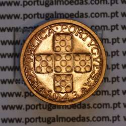 X centavos 1943 Bronze Republica Portuguesa, 10 centavos 1943 bronze, (Soberba), World Coins Portugal KM 583