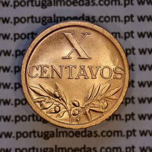 X centavos 1943 Bronze Republica Portuguesa, 10 centavos 1943 bronze, (Bela), World Coins Portugal KM 583