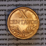 X centavos 1943 Bronze Republica Portuguesa, 10 centavos 1943 bronze, (Bela), World Coins Portugal KM 583