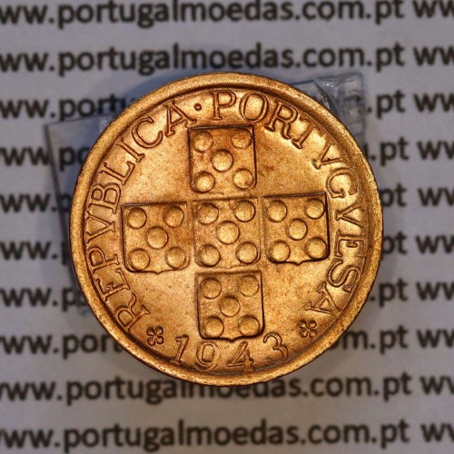 X centavos 1943 Bronze Republica Portuguesa, 10 centavos 1943 bronze, (Bela), World Coins Portugal KM 583