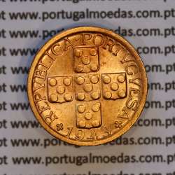 Portugal, bronze coin of 10 centavos 1943 Portuguese Republic, X centavos 1943 Bronze (XF/AU), World Coins Portugal KM 583