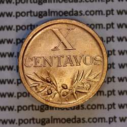 Portugal, bronze coin of 10 centavos 1943 Portuguese Republic, X centavos 1943 Bronze (XF/AU), World Coins Portugal KM 583