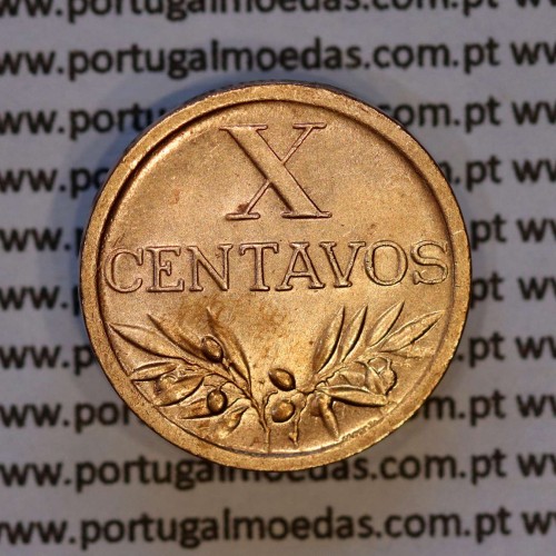 X centavos 1943 Bronze Republica Portuguesa, 10 centavos 1943 bronze, (Bela), World Coins Portugal KM 583