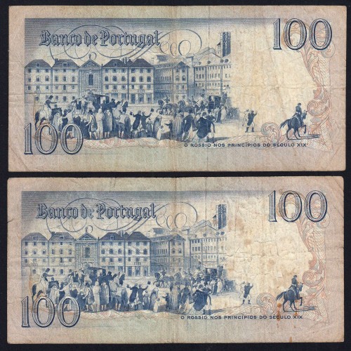 Lote 5 assinaturas 100 Escudos Bocage 12/03/1985, 100$00 Cem Escudos 12/03/1985 Chapa:8 Banco de Portugal, (MC), Pick 178d