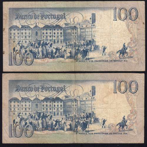 Lote 4 assinaturas 100 Escudos Bocage 24/02/1981, 100$00 Cem Escudos 24/02/1981 Chapa:8 Banco de Portugal, (MC), Pick 178b