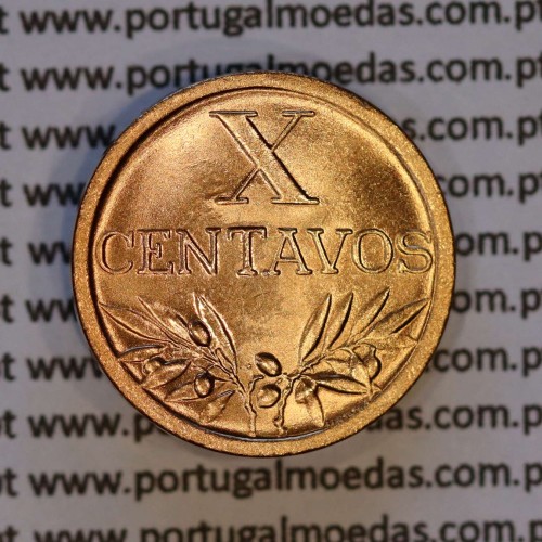 X centavos 1944 Bronze Republica Portuguesa, 10 centavos 1944 bronze, (Soberba), World Coins Portugal KM 583