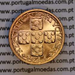 Portugal, bronze coin of 10 centavos 1944 Portuguese Republic, X centavos 1944 Bronze (UNC), World Coins Portugal KM 583