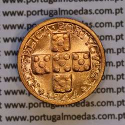 Portugal, bronze coin of 10 centavos 1944 Portuguese Republic, X centavos 1944 Bronze (UNC), World Coins Portugal KM 583