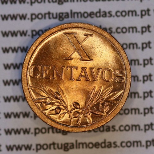 X centavos 1944 Bronze Republica Portuguesa, 10 centavos 1944 bronze, (Soberba), World Coins Portugal KM 583