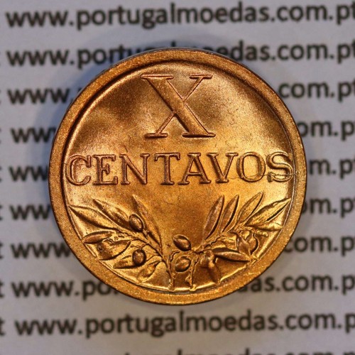 X centavos 1944 Bronze Republica Portuguesa, 10 centavos 1944 bronze, (Soberba), World Coins Portugal KM 583