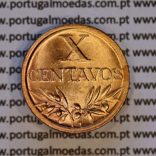 X centavos 1944 Bronze Republica Portuguesa, 10 centavos 1944 bronze, (Soberba), World Coins Portugal KM 583