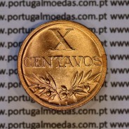 X centavos 1944 Bronze Republica Portuguesa, 10 centavos 1944 bronze, (Soberba), World Coins Portugal KM 583