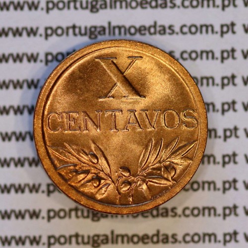 X centavos 1944 Bronze Republica Portuguesa, 10 centavos 1944 bronze, (Soberba), World Coins Portugal KM 583