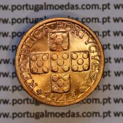 Portugal, bronze coin of 10 centavos 1944 Portuguese Republic, X centavos 1944 Bronze (UNC), World Coins Portugal KM 583