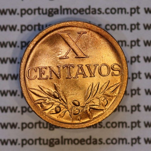 X centavos 1944 Bronze Republica Portuguesa, 10 centavos 1944 bronze, (Soberba), World Coins Portugal KM 583