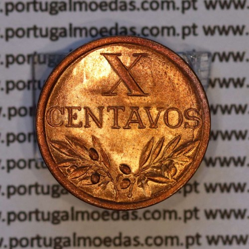 X centavos 1944 Bronze Republica Portuguesa, 10 centavos 1944 bronze, (Soberba), World Coins Portugal KM 583