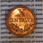 X centavos 1944 Bronze Republica Portuguesa, 10 centavos 1944 bronze, (Soberba), World Coins Portugal KM 583