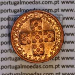 Portugal, bronze coin of 10 centavos 1944 Portuguese Republic, X centavos 1944 Bronze (UNC), World Coins Portugal KM 583