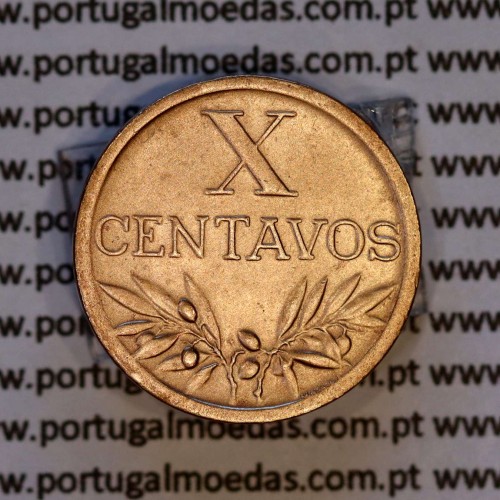 X centavos 1944 Bronze Republica Portuguesa, 10 centavos 1944 bronze, (MBC+/Bela-), World Coins Portugal KM 583