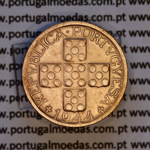 X centavos 1944 Bronze Republica Portuguesa, 10 centavos 1944 bronze, (MBC+/Bela-), World Coins Portugal KM 583
