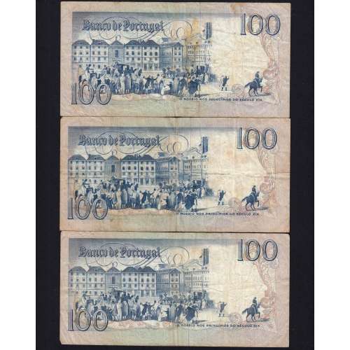 Lote 5 assinaturas 100 Escudos Bocage 04/06/1985, 100$00 Cem Escudos 04/06/1985 Chapa:8 Banco de Portugal, (MC), Pick 178e