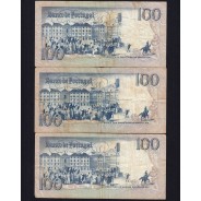 Lot 5 signatures 100 Escudos Bocage 06/04/1985, 100$00 One Hundred Escudos 06/04/1985 Plate:8 Banco de Portugal, (MC), Pick 178e