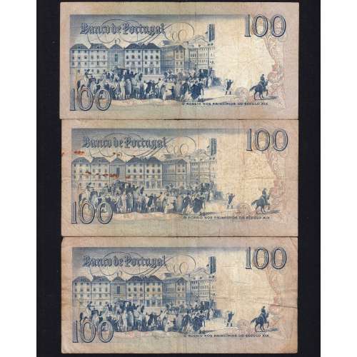 Lote 5 assinaturas 100 Escudos Bocage 04/06/1985, 100$00 Cem Escudos 04/06/1985 Chapa:8 Banco de Portugal, (MC), Pick 178e