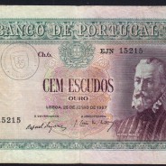 NOTA DE 100 ESCUDOS 1957 ( CIRCULADA ) "100$00 1957 Ch.6 PEDRO NUNES - BANCO DE PORTUGAL (25/06/1957)
