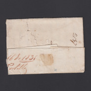Carta Pré-Filatélica circulada de Celorico "SELORICO" para Lisboa datada de 16-10-1831