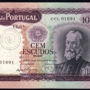 NOTA DE 100 ESCUDOS 1961 ( POUCO CIRCULADA ) "100$00 1961 Ch.6A PEDRO NUNES - BANCO DE PORTUGAL (19/12/1961)