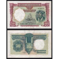 NOTA DE 500 ESCUDOS 1942 ( CIRCULADA ) "500$00 1942 Ch.7 DAMIÃO GÓIS - BANCO DE PORTUGAL (29/09/1942)