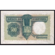 NOTA DE 500 ESCUDOS 1942 ( CIRCULADA ) "500$00 1942 Ch.7 DAMIÃO GÓIS - BANCO DE PORTUGAL (29/09/1942)