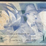 100 Escudos Fernando Pessoa 03.12.1987, One Hundred Escudos 3 december 1987 Plate 9 - Bank of Portugal, (C), Pick 179d