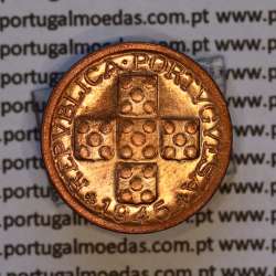 X centavos 1945 Bronze Republica Portuguesa, 10 centavos 1945 bronze, (Soberba), World Coins Portugal KM 583