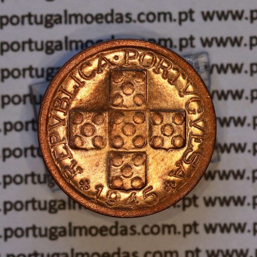 X centavos 1945 Bronze Republica Portuguesa, 10 centavos 1945 bronze, (Soberba), World Coins Portugal KM 583