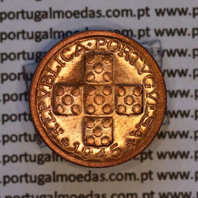 X centavos 1945 Bronze Republica Portuguesa, 10 centavos 1945 bronze, (Soberba), World Coins Portugal KM 583