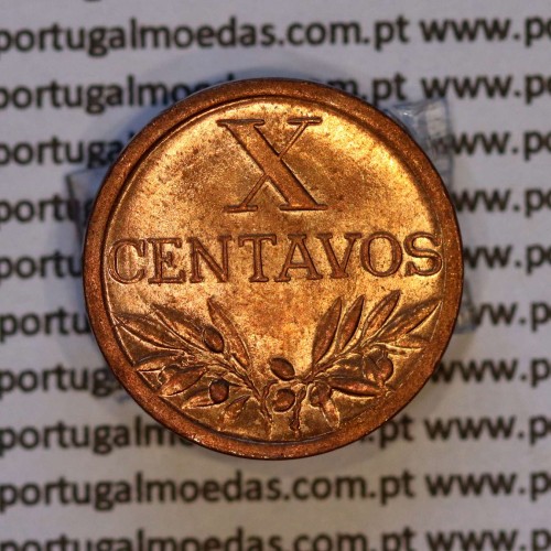 X centavos 1945 Bronze Republica Portuguesa, 10 centavos 1945 bronze, (Soberba), World Coins Portugal KM 583