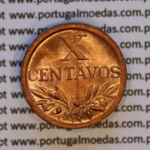 X centavos 1945 Bronze Republica Portuguesa, 10 centavos 1945 bronze, (Soberba), World Coins Portugal KM 583