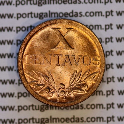 X centavos 1945 Bronze Republica Portuguesa, 10 centavos 1945 bronze, (Soberba), World Coins Portugal KM 583