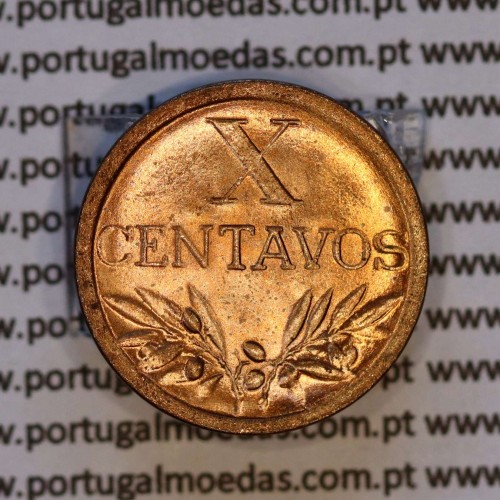 X centavos 1945 Bronze Republica Portuguesa, 10 centavos 1945 bronze, (Soberba), World Coins Portugal KM 583