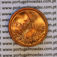 X centavos 1945 Bronze Republica Portuguesa, 10 centavos 1945 bronze, (Soberba), World Coins Portugal KM 583