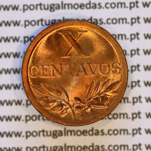 X centavos 1945 Bronze Republica Portuguesa, 10 centavos 1945 bronze, (Soberba), World Coins Portugal KM 583